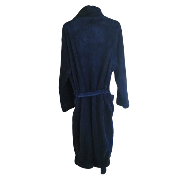 Geoffrey Beene Mens Bathrobe OSFM Soft Comfortable Tie included Blue color - Picture 3 of 7